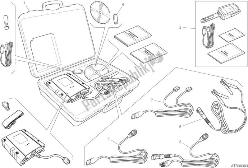 Toutes les pièces pour le Testeur Dds (2) du Ducati Multistrada 1200 Enduro 2018